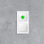 Symbollicht_Lotus_grün_frontal_2er_System_M_weiß_Frei