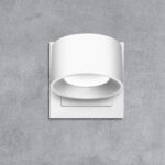 Wandleuchte_Akku_rund_weiß_System_M_frontal_licht_aus